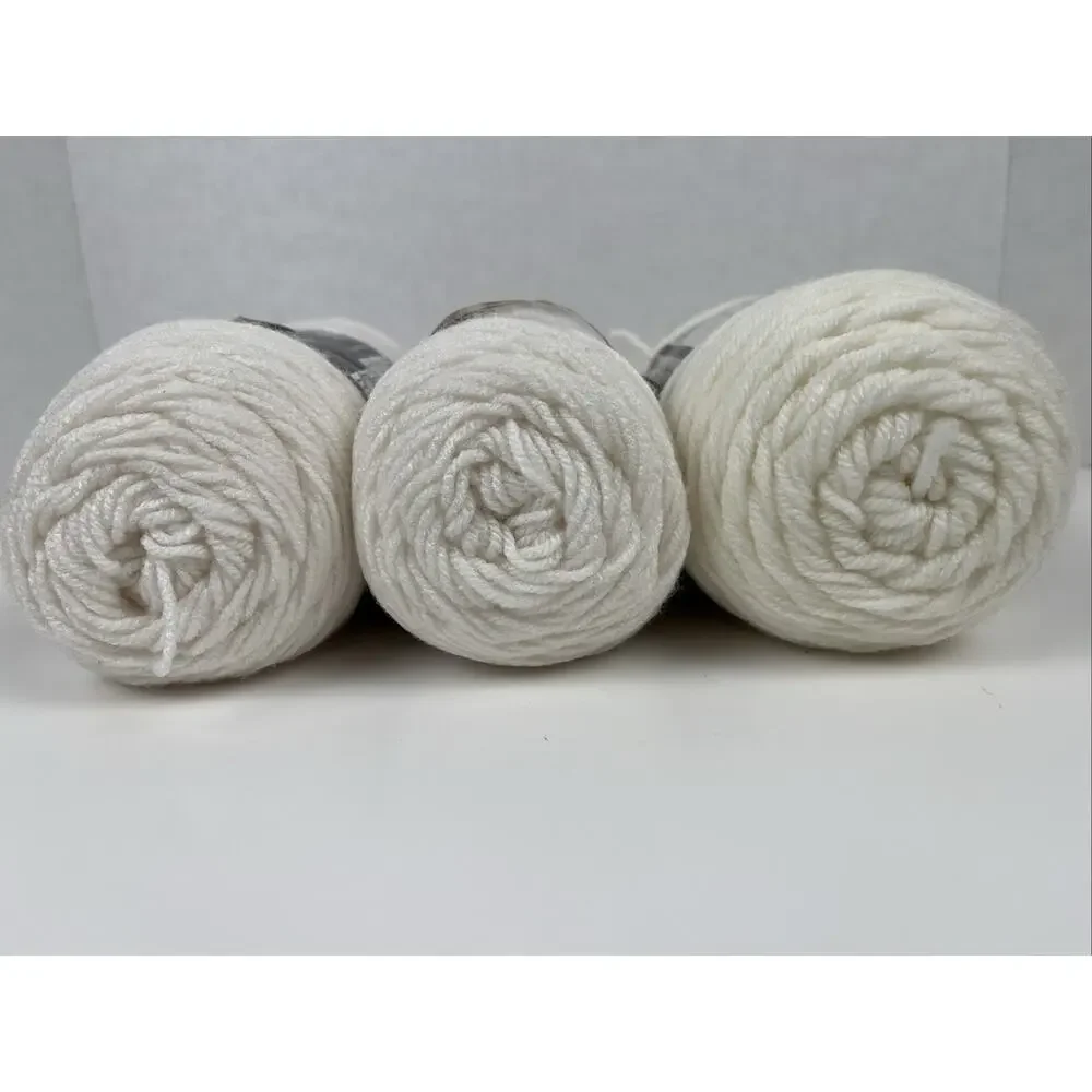Red Heart Super Saver Yarn Soft White E300-316 Lot Of 3 Various Weights - Picture 5 of 6